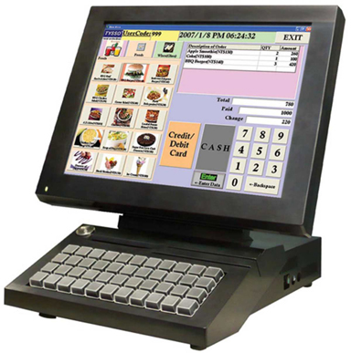 Touchscreen tabletop POS terminal Touchscreen tabletop POS terminal